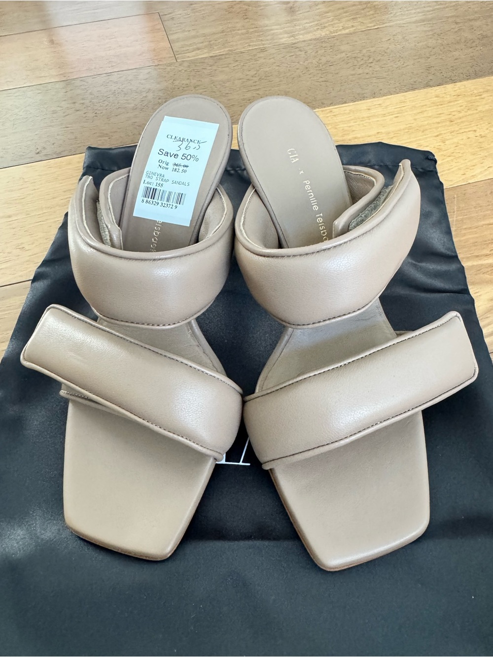 GIA x Pernille Teisbaek Perni 03 Sandals NWT Nude Brown Sz 36